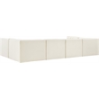 Meridian Furniture Rummi Cream Velvet Performance Fabric 6pc. Modular Sectional