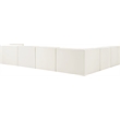 Meridian Furniture Rummi Cream Velvet Performance Fabric 6pc. Modular Sectional