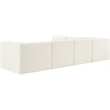 Meridian Furniture Rummi Cream Velvet Performance Fabric 6pc. Modular Sectional