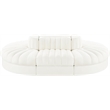 Meridian Furniture Rummi Cream Velvet Performance Fabric 6pc. Modular Sectional