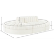 Meridian Furniture Rummi Cream Velvet Performance Fabric 6pc. Modular Sectional