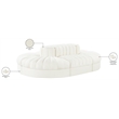 Meridian Furniture Rummi Cream Velvet Performance Fabric 6pc. Modular Sectional