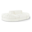 Meridian Furniture Rummi Cream Velvet Performance Fabric 6pc. Modular Sectional