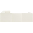 Meridian Furniture Rummi Cream Velvet Performance Fabric 6pc. Modular Sectional