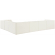 Meridian Furniture Rummi Cream Velvet Performance Fabric 6pc. Modular Sectional