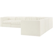 Meridian Furniture Rummi Cream Velvet Performance Fabric 6pc. Modular Sectional