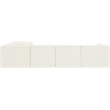 Meridian Furniture Rummi Cream Velvet Performance Fabric 6pc. Modular Sectional