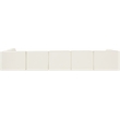 Meridian Furniture Rummi Cream Velvet Performance Fabric 6pc. Modular Sectional