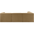 Meridian Furniture Rummi Saddle Velvet Performance Fabric 4pc. Modular Sectional
