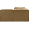 Meridian Furniture Rummi Saddle Velvet Performance Fabric 4pc. Modular Sectional