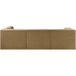 Meridian Furniture Rummi Saddle Velvet Performance Fabric 4pc. Modular Sectional