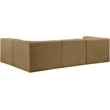 Meridian Furniture Rummi Saddle Velvet Performance Fabric 4pc. Modular Sectional
