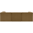 Meridian Furniture Rummi Saddle Velvet Performance Fabric 4pc. Modular Sectional
