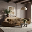 Meridian Furniture Rummi Saddle Velvet Performance Fabric 4pc. Modular Sectional