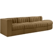 Meridian Furniture Rummi Saddle Velvet Performance Fabric 4pc. Modular Sectional