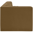 Meridian Furniture Rummi Saddle Velvet Performance Fabric 4pc. Modular Sectional