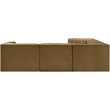 Meridian Furniture Rummi Saddle Velvet Performance Fabric 5pc. Modular Sectional