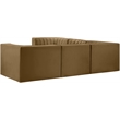 Meridian Furniture Rummi Saddle Velvet Performance Fabric 5pc. Modular Sectional