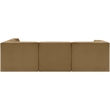 Meridian Furniture Rummi Saddle Velvet Performance Fabric 5pc. Modular Sectional
