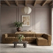 Meridian Furniture Rummi Saddle Velvet Performance Fabric 5pc. Modular Sectional