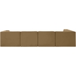 Meridian Furniture Rummi Saddle Velvet Performance Fabric 5pc. Modular Sectional