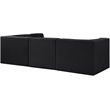 Meridian Furniture Rummi Black Velvet Performance Fabric 4pc. Modular Sectional