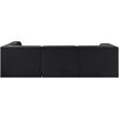 Meridian Furniture Rummi Black Velvet Performance Fabric 4pc. Modular Sectional