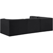 Meridian Furniture Rummi Black Velvet Performance Fabric 4pc. Modular Sectional