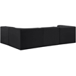 Meridian Furniture Rummi Black Velvet Performance Fabric 4pc. Modular Sectional