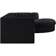 Meridian Furniture Rummi Black Velvet Performance Fabric 4pc. Modular Sectional
