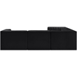Meridian Furniture Rummi Black Velvet Performance Fabric 5pc. Modular Sectional
