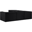 Meridian Furniture Rummi Black Velvet Performance Fabric 5pc. Modular Sectional
