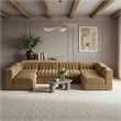 Meridian Furniture Rummi Saddle Velvet Performance Fabric 6pc. Modular Sectional