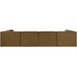 Meridian Furniture Rummi Saddle Velvet Performance Fabric 6pc. Modular Sectional