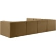 Meridian Furniture Rummi Saddle Velvet Performance Fabric 6pc. Modular Sectional