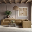 Meridian Furniture Rummi Saddle Velvet Performance Fabric 6pc. Modular Sectional