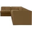 Meridian Furniture Rummi Saddle Velvet Performance Fabric 6pc. Modular Sectional