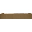 Meridian Furniture Rummi Saddle Velvet Performance Fabric 6pc. Modular Sectional