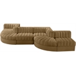 Meridian Furniture Rummi Saddle Velvet Performance Fabric 6pc. Modular Sectional