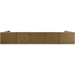 Meridian Furniture Rummi Saddle Velvet Performance Fabric 7pc. Modular Sectional