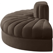 Meridian Furniture Rummi Brown Velvet Performance Fabric 2pc. Modular Loveseat