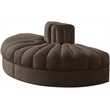 Meridian Furniture Rummi Brown Velvet Performance Fabric 2pc. Modular Loveseat