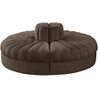 Meridian Furniture Rummi Brown Velvet Performance Fabric 4pc. Modular Sofa