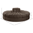 Meridian Furniture Rummi Brown Velvet Performance Fabric 4pc. Modular Sofa