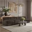 Meridian Furniture Rummi Brown Velvet Performance Fabric 4pc. Modular Sofa