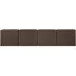 Meridian Furniture Rummi Brown Velvet Performance Fabric 4pc. Modular Sofa