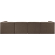 Meridian Furniture Rummi Brown Velvet Performance Fabric 4pc. Modular Sofa