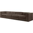 Meridian Furniture Rummi Brown Velvet Performance Fabric 4pc. Modular Sofa