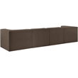 Meridian Furniture Rummi Brown Velvet Performance Fabric 4pc. Modular Sofa