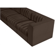 Meridian Furniture Rummi Brown Velvet Performance Fabric 4pc. Modular Sofa